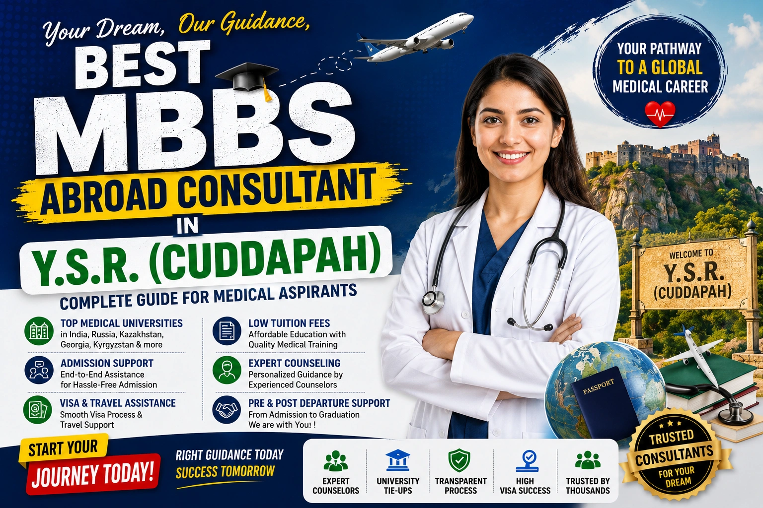 Best MBBS Abroad Consultant in Y.S.R. (Cuddapah)
