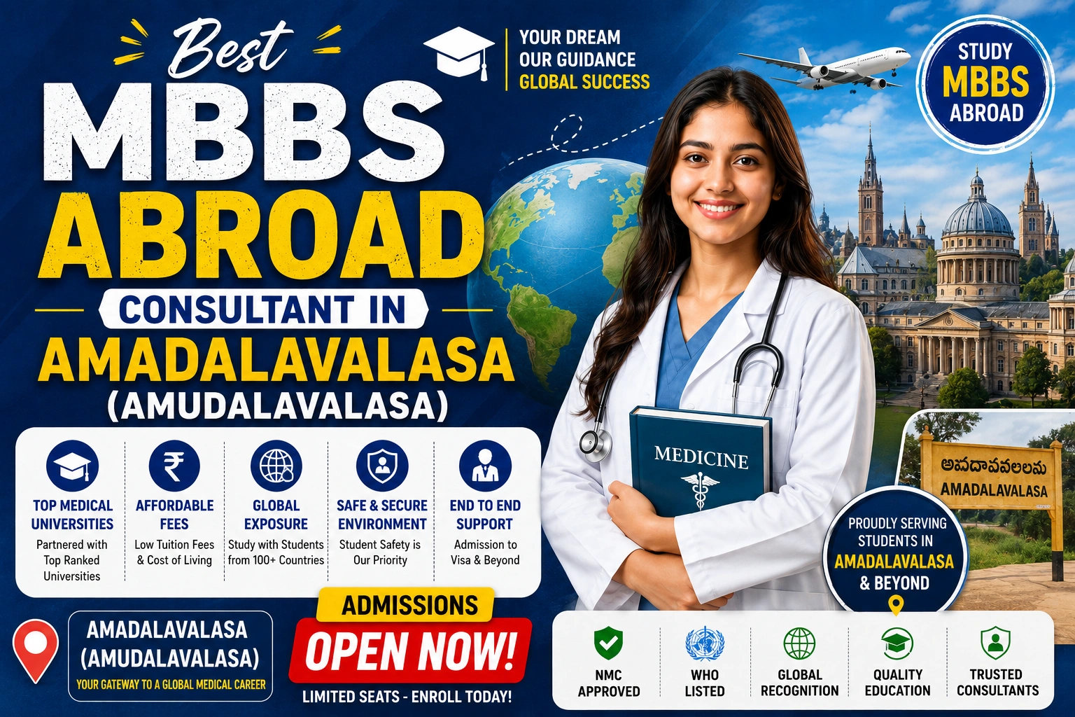 Best MBBS Abroad Consultant in Amadalavalasa (Amudalavalasa)