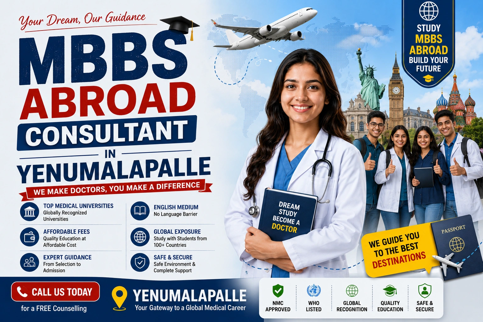 Best MBBS Abroad Consultant in Yenumalapalle
