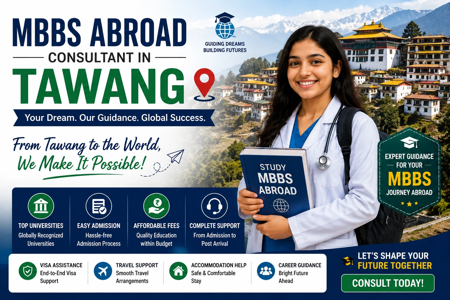 MBBS Abroad Consultant in Tawang 