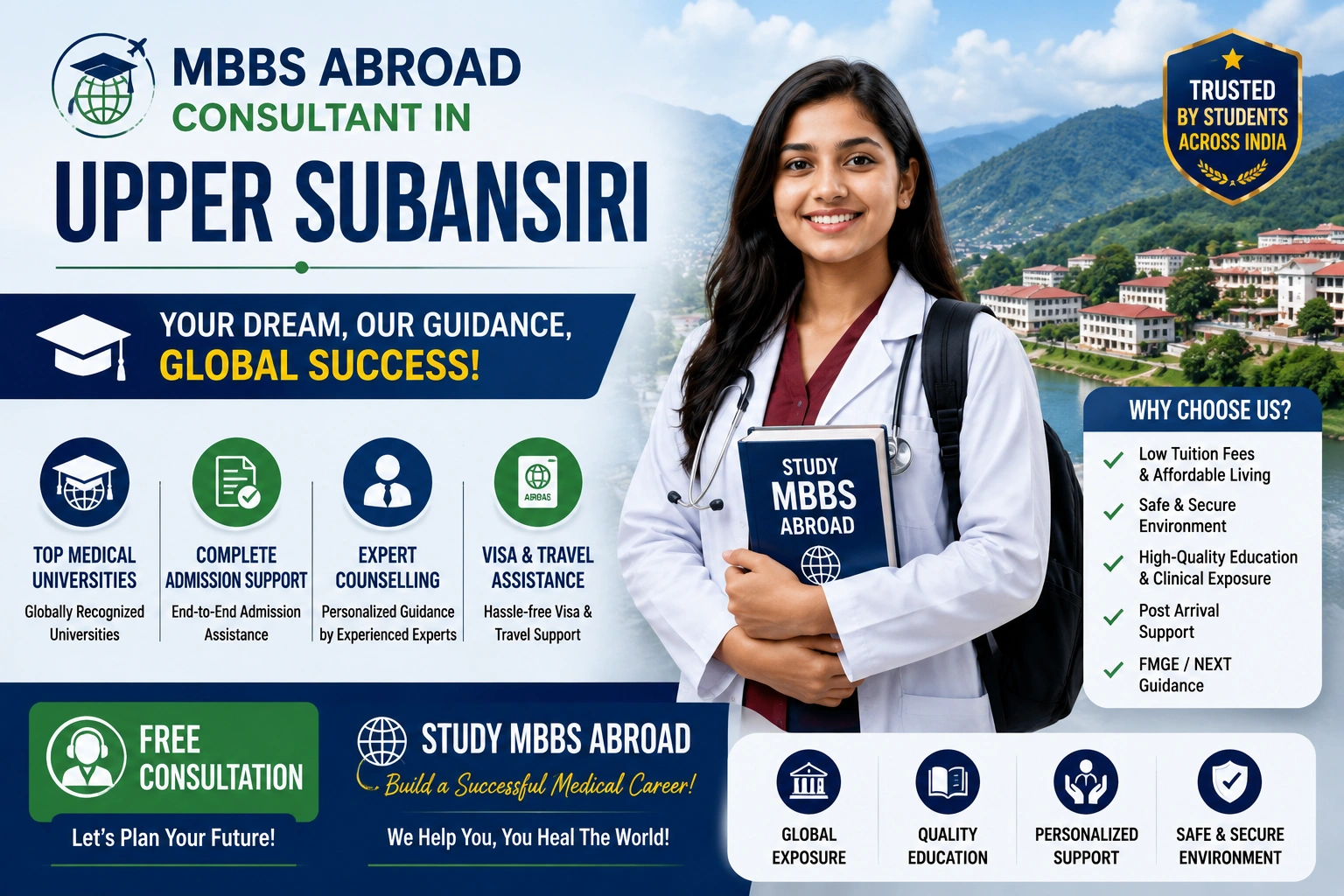 MBBS Abroad Consultant in Upper Subansiri 