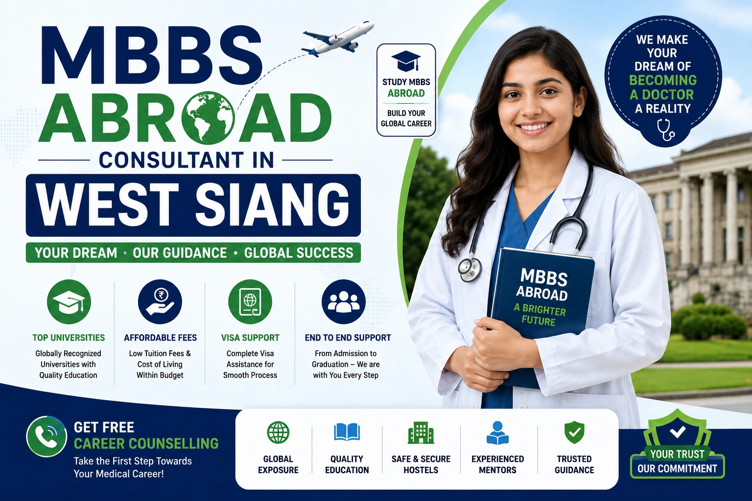 MBBS Abroad Consultant in West Siang 