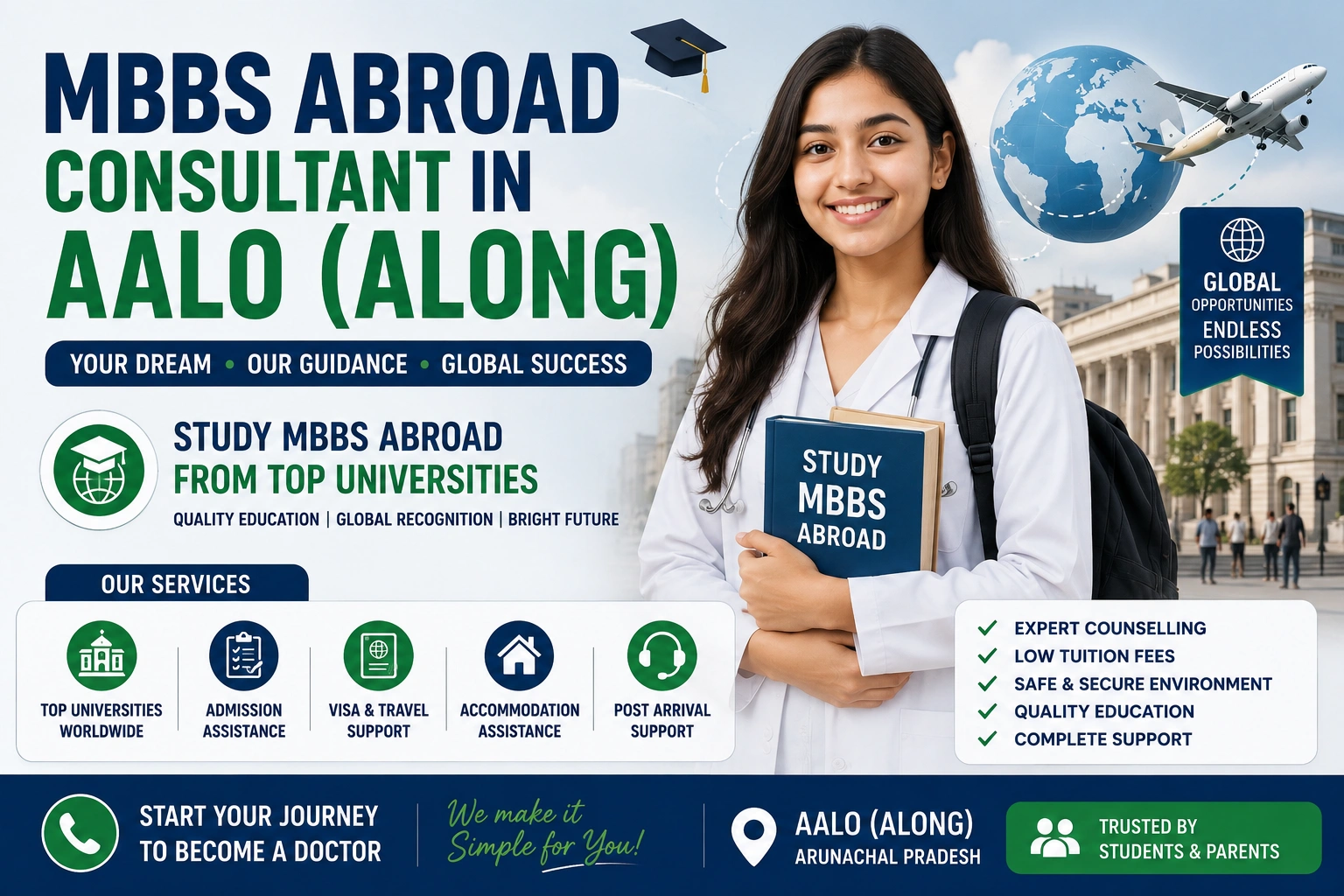 MBBS Abroad Consultant in Aalo (Along) 