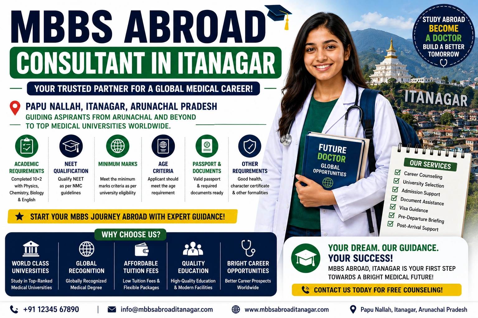 MBBS Abroad Consultant in Itanagar 