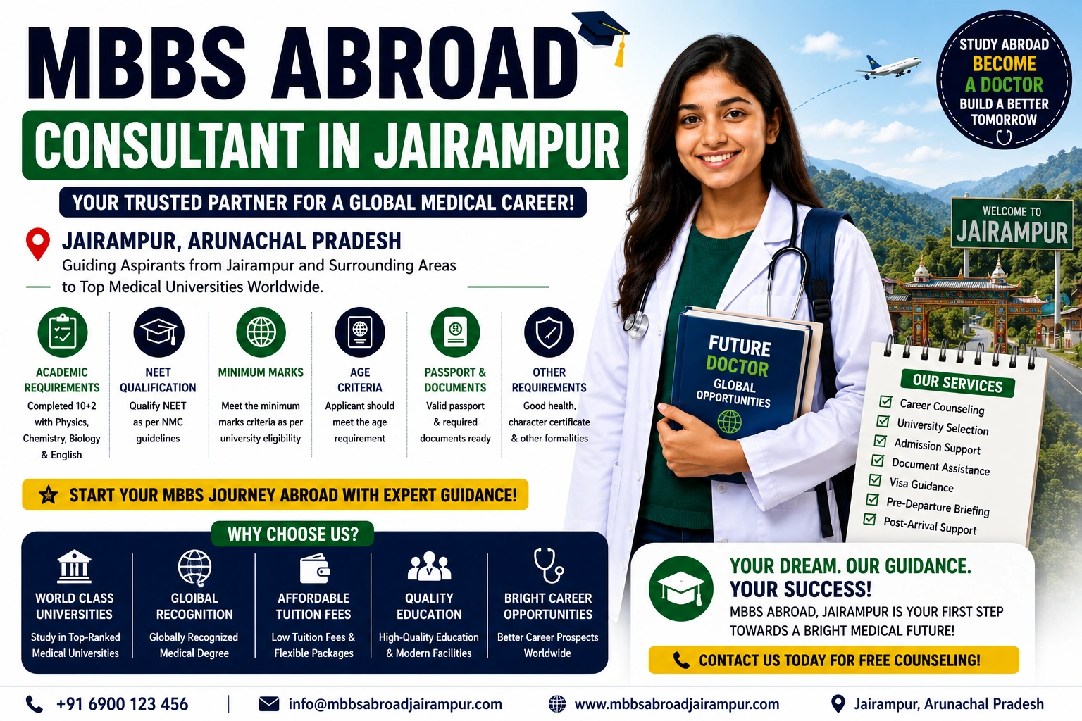 MBBS Abroad Consultant in Jairampur 