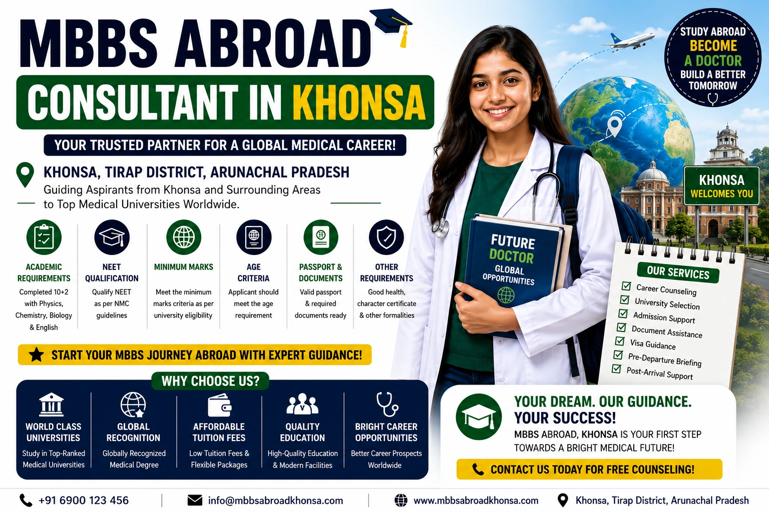 MBBS Abroad Consultant in Khonsa 