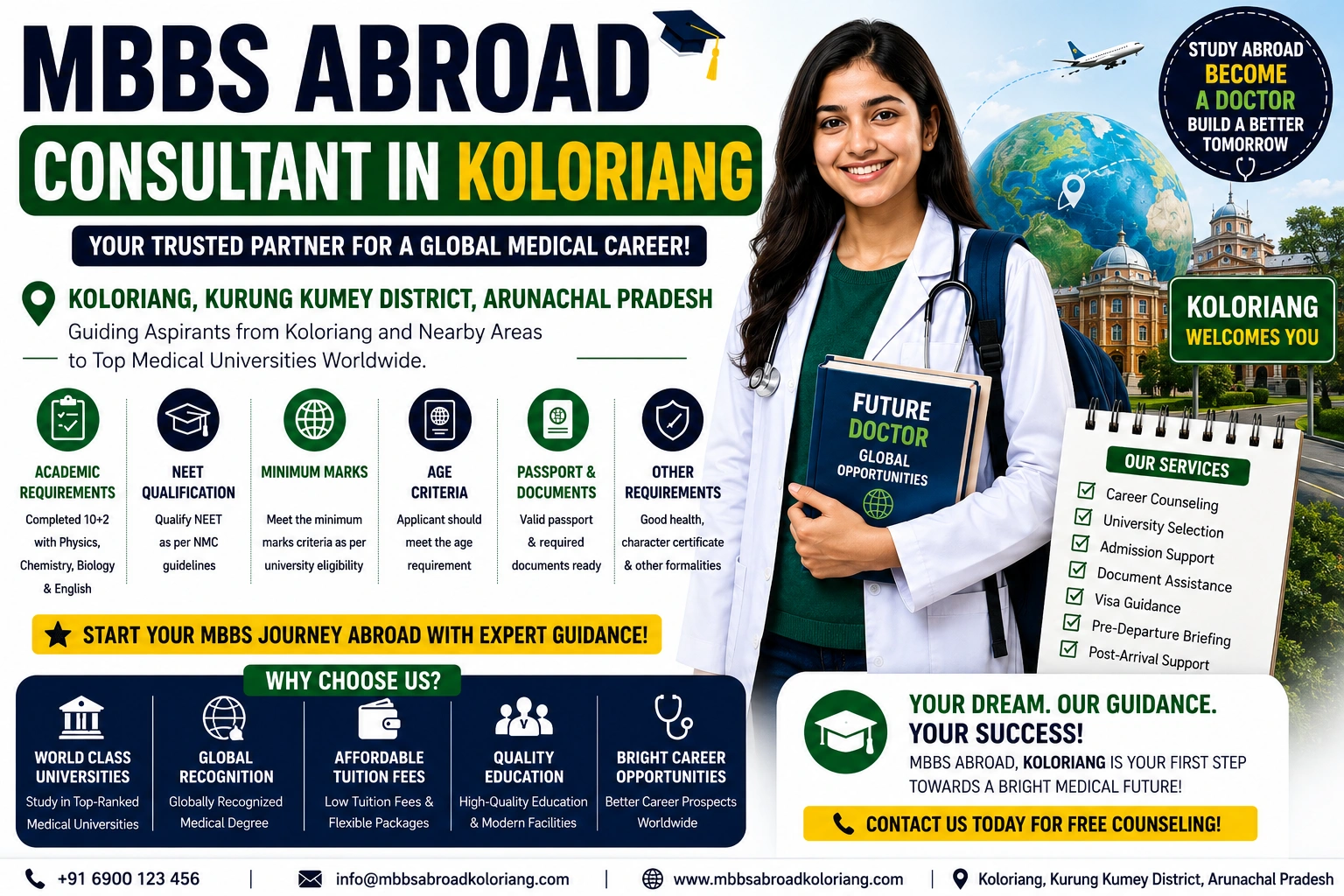 MBBS Abroad Consultant in Koloriang
