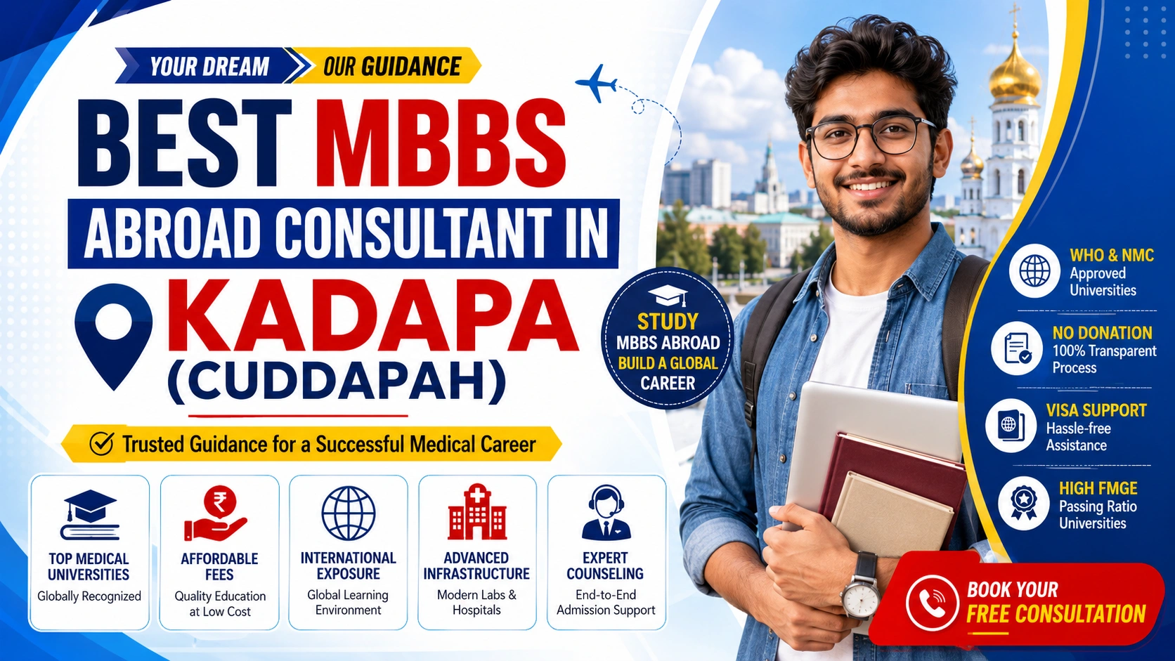Best MBBS Abroad Consultant in Kadapa (Cuddapah)