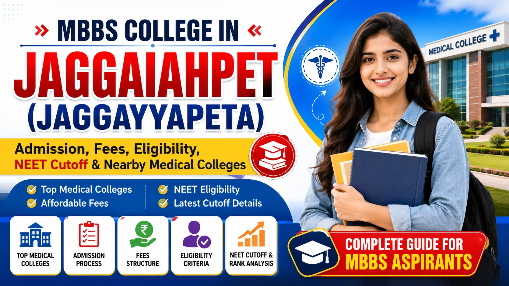 MBBS College in Jaggaiahpet (Jaggayyapeta): Admission, Fees, Eligibility, NEET Cutoff & Nearby Medical Colleges