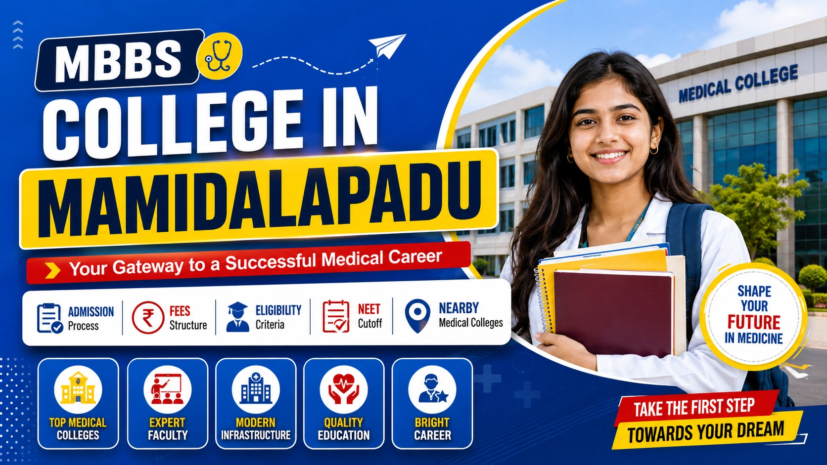 MBBS College in Mamidalapadu: Admission, Fees, Eligibility, NEET Cutoff & Nearby Medical Colleges