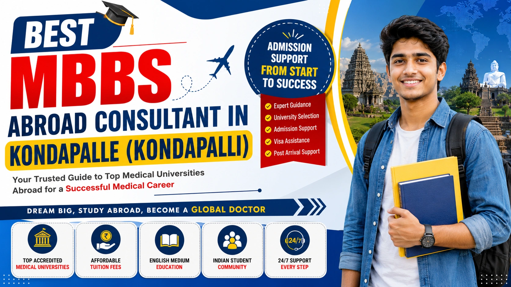Best MBBS Abroad Consultant in Kondapalle (Kondapalli)