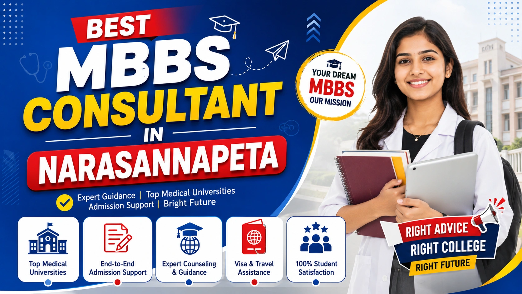 Best MBBS Abroad Consultant in Narasannapeta