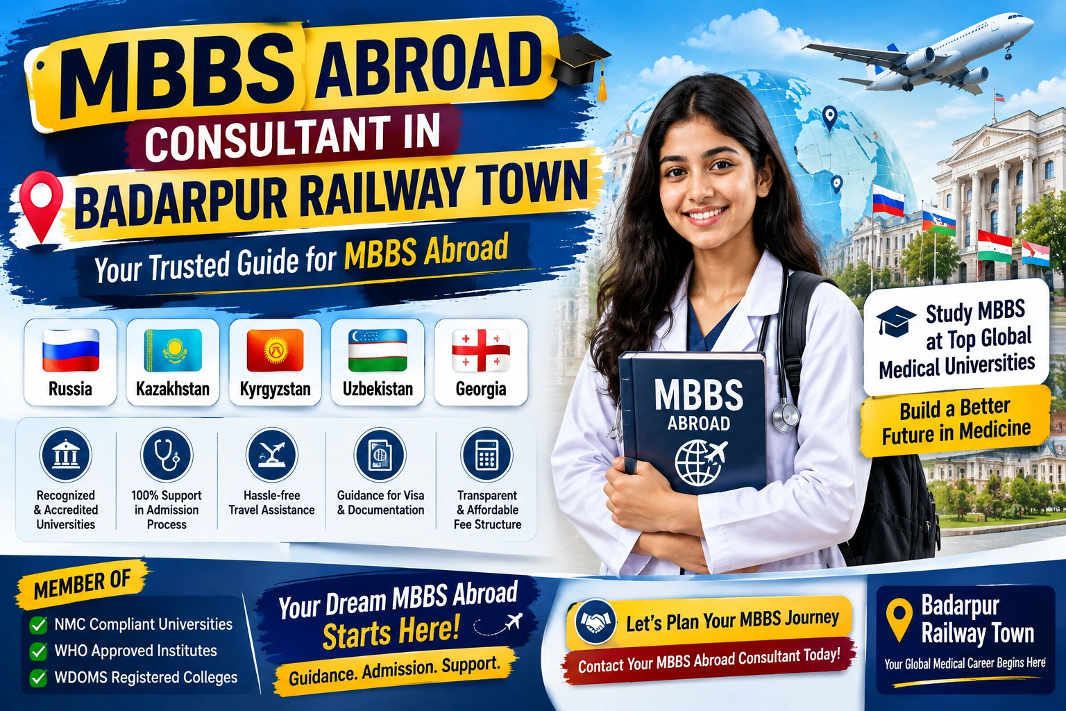 MBBS Abroad Consultant in Badarpur Railway Town