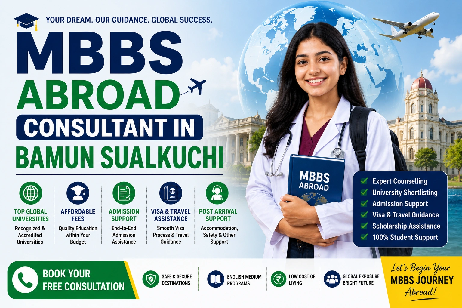 MBBS Abroad Consultant in Bamun Sualkuchi