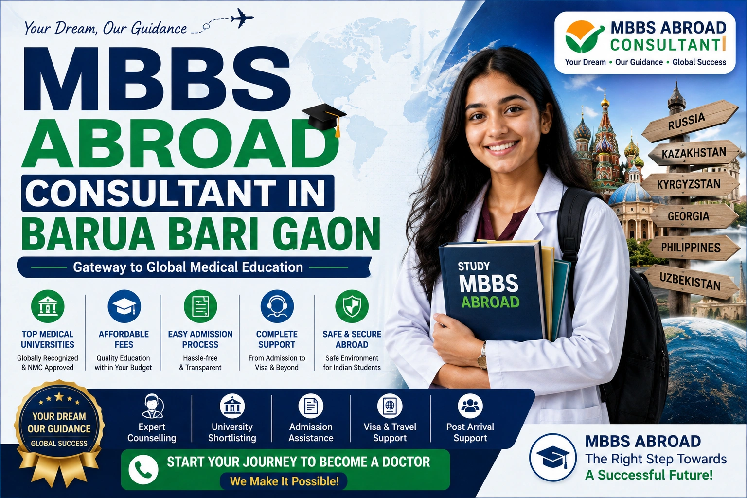 Best MBBS Abroad Consultant in Barua Bari Gaon