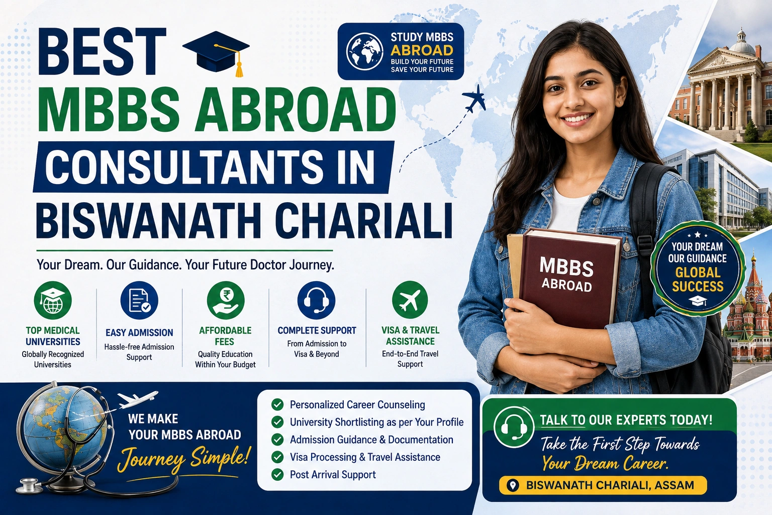 Best MBBS Abroad Consultants in Biswanath Chariali