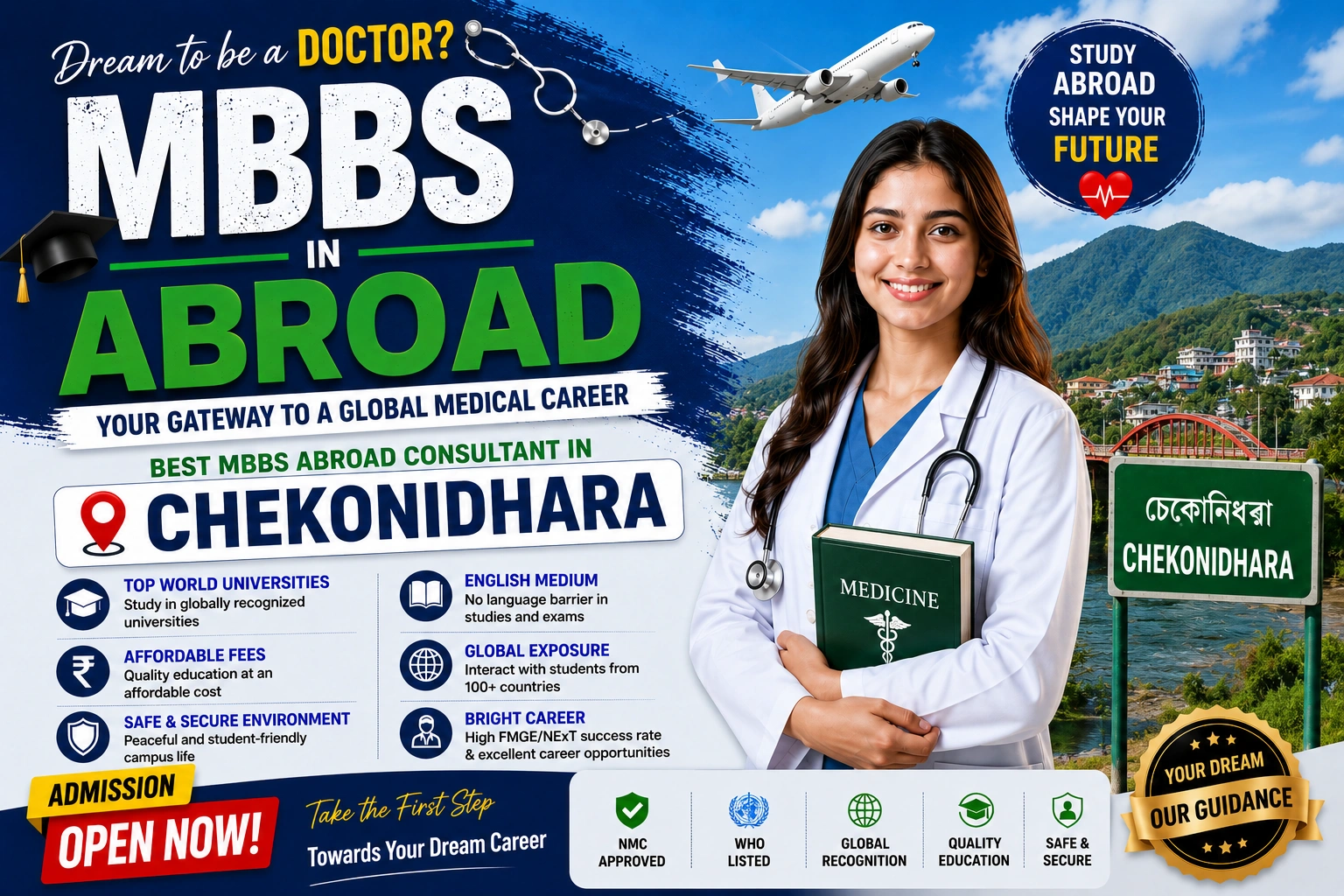 Best MBBS Abroad Consultant in Chekonidhara 