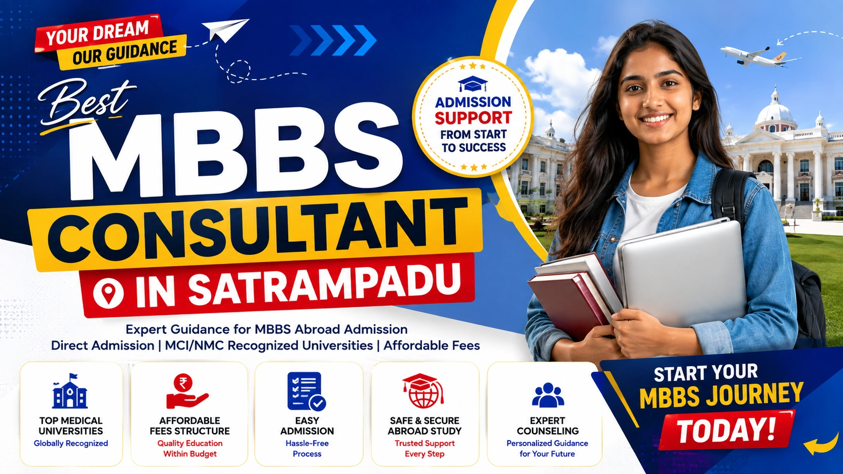 Best MBBS Abroad Consultant in Satrampadu