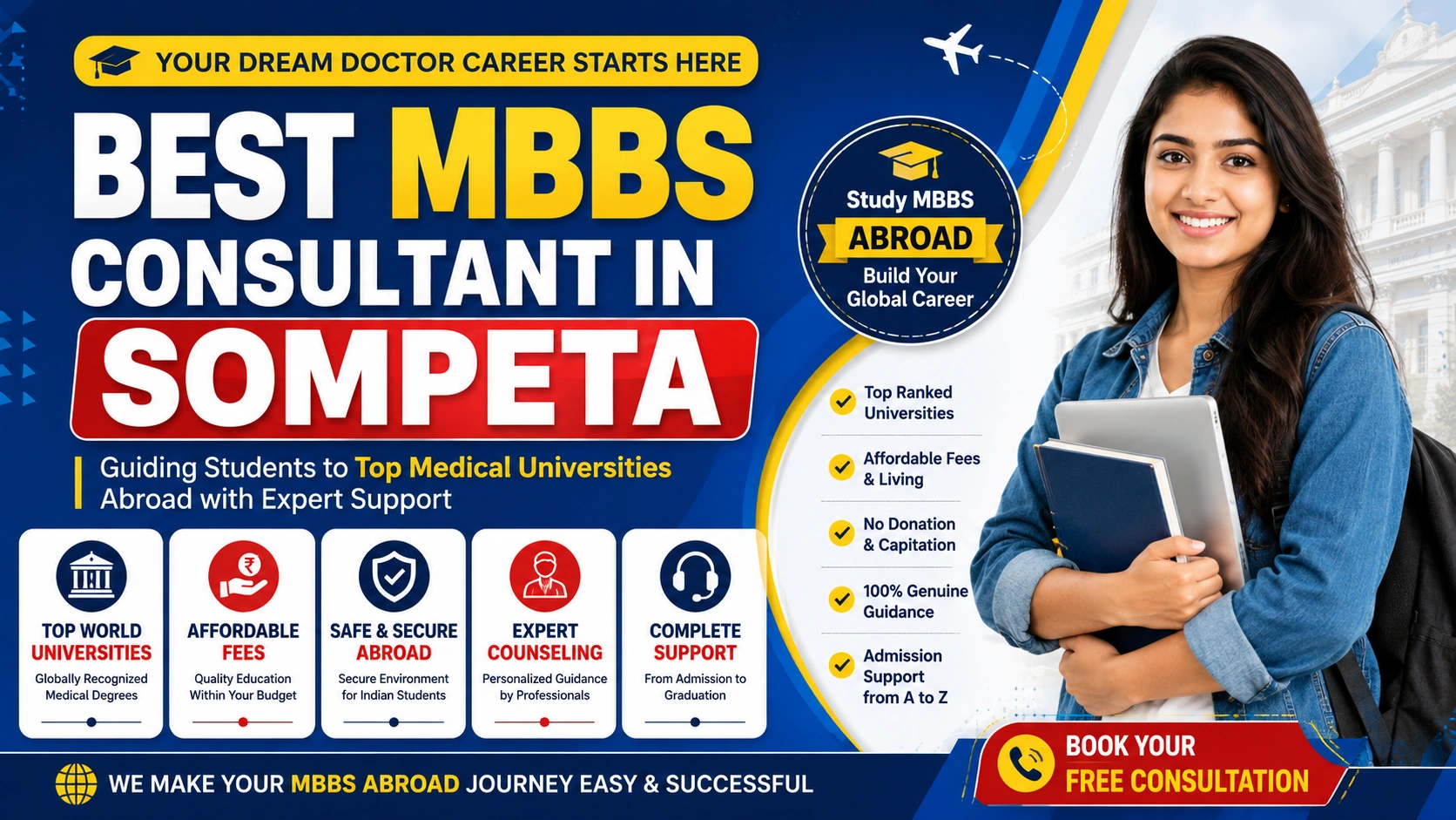 Best MBBS Abroad Consultant in Sompeta