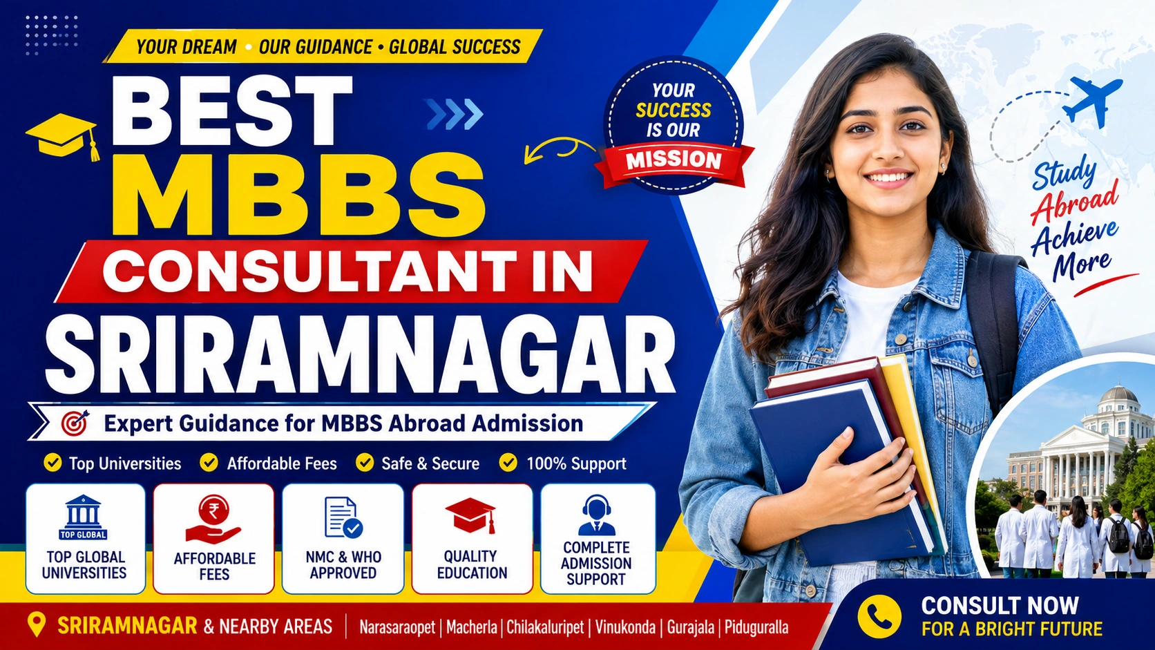Best MBBS Abroad Consultant in Sriramnagar
