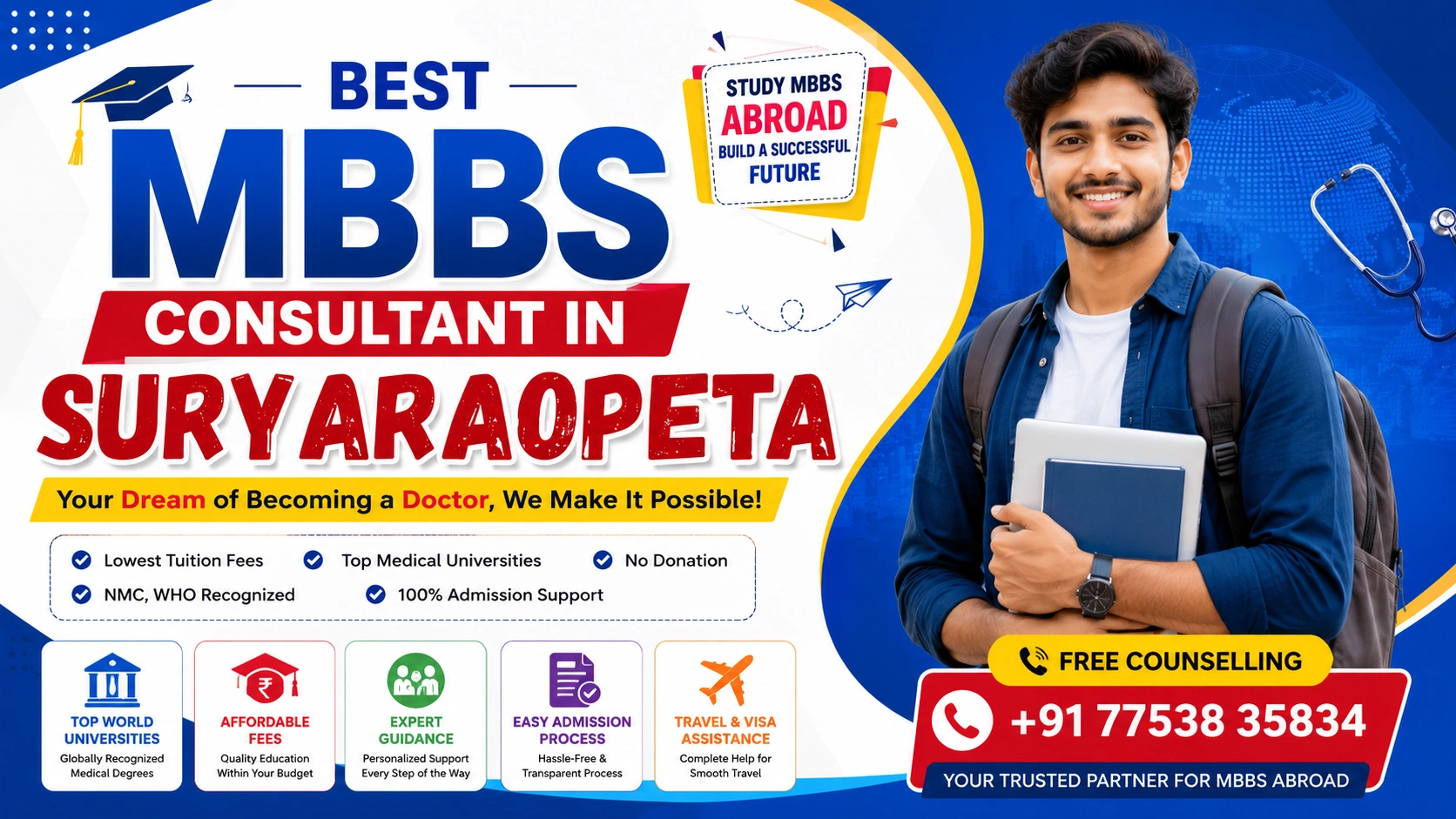 Best MBBS Abroad Consultant in Suryaraopeta