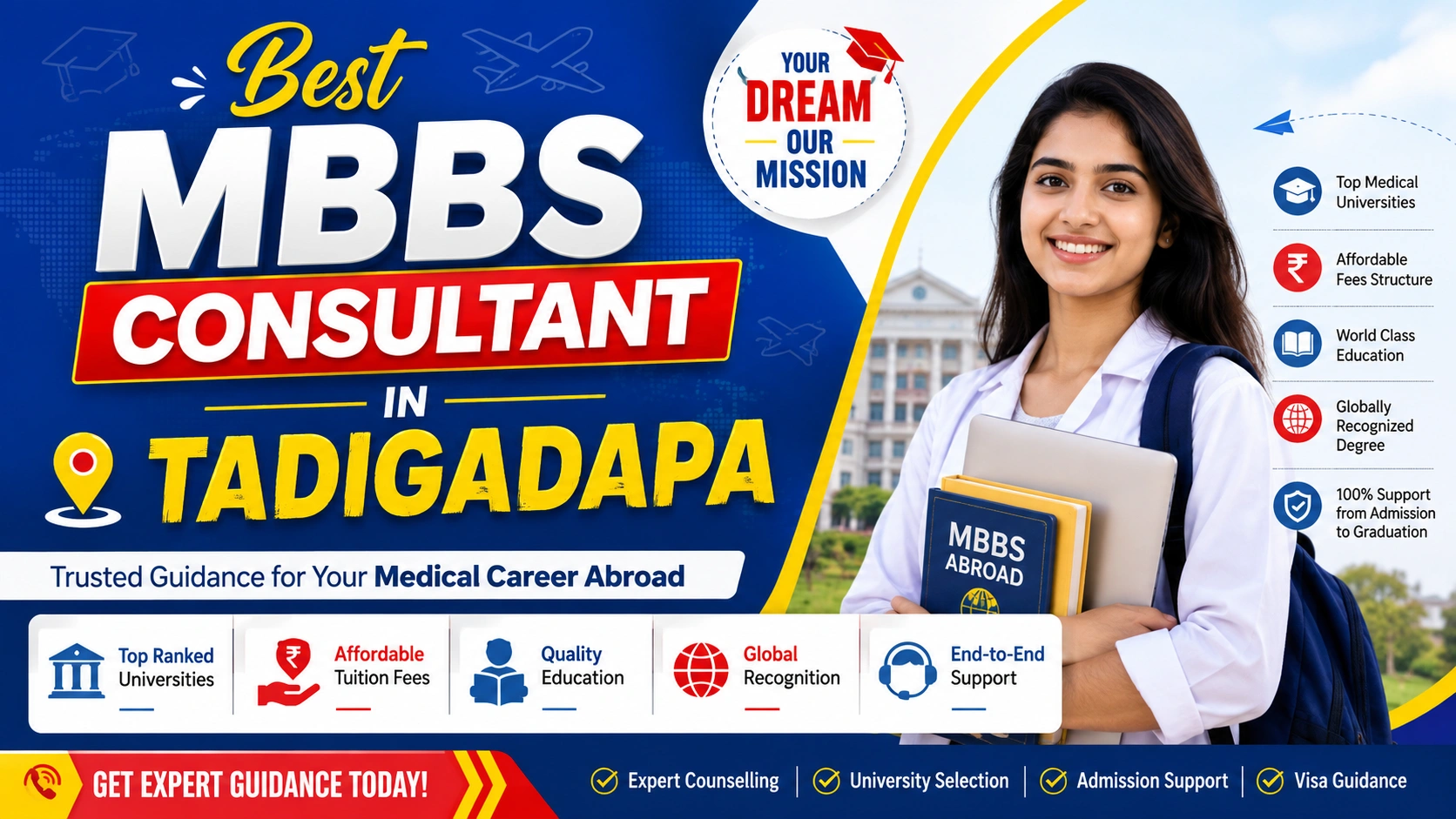 MBBS Abroad Consultant in Tadigadapa