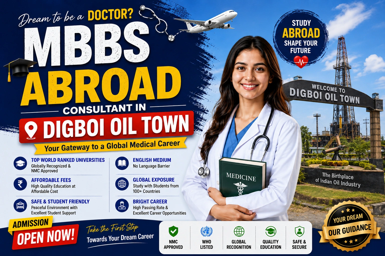 Best MBBS Abroad Consultant in Digboi Oil Town 