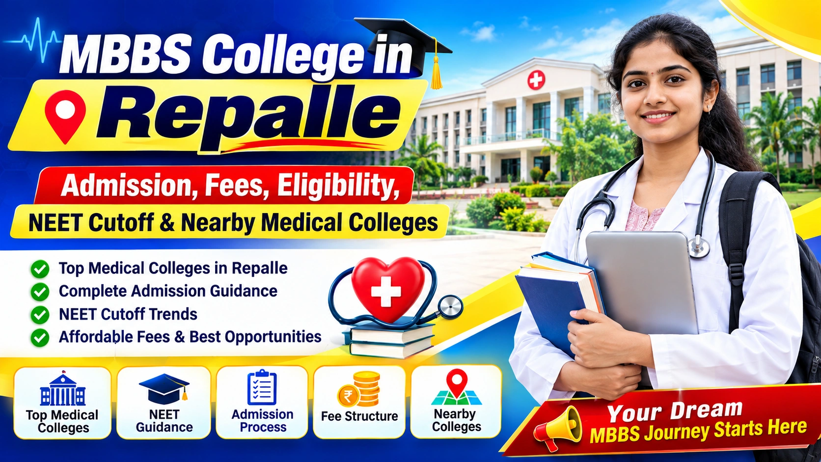 MBBS College in Repalle: Admission, Fees, Eligibility, NEET Cutoff & Nearby Medical Colleges