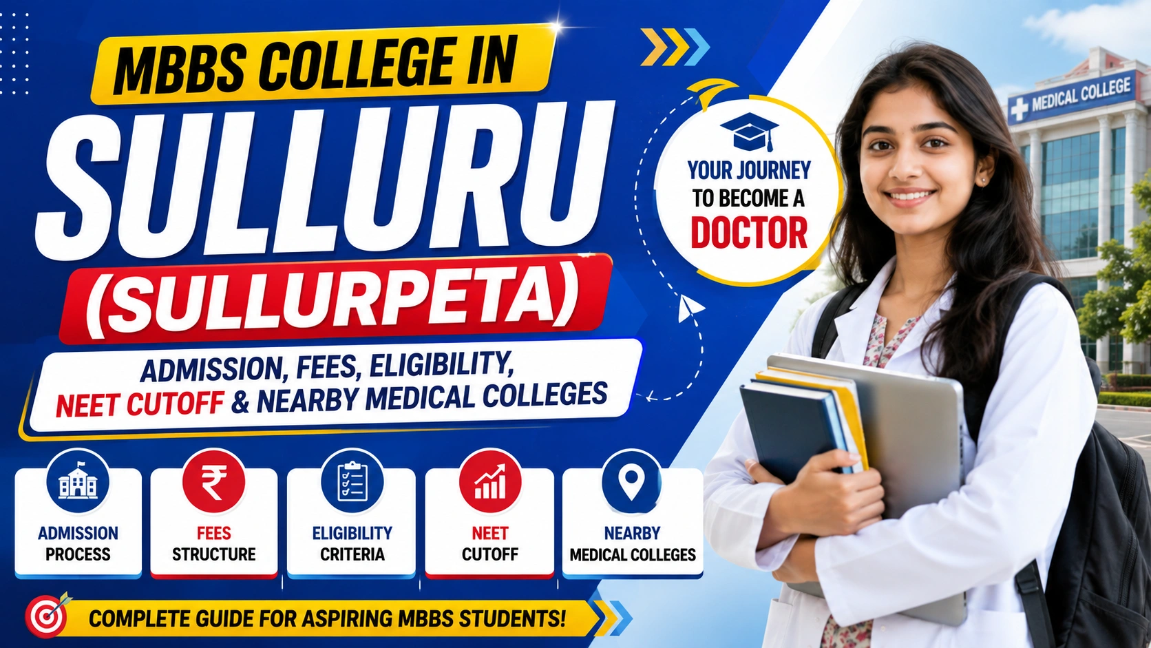 MBBS College in Sulluru (Sullurpeta): Admission, Fees, Eligibility, NEET Cutoff & Nearby Medical Colleges