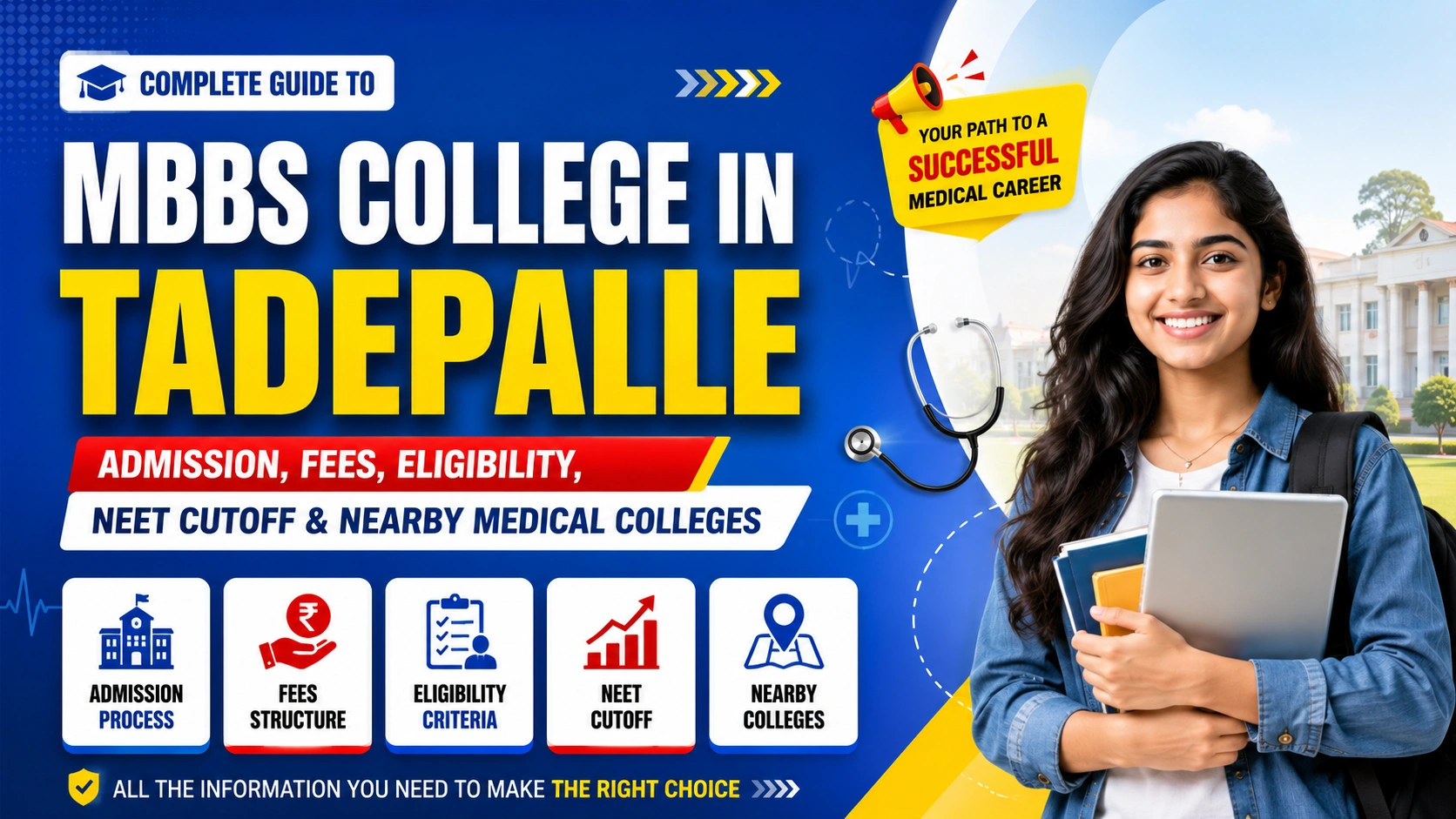 MBBS College in Tadepalle: Admission, Fees, Eligibility, NEET Cutoff & Nearby Medical Colleges