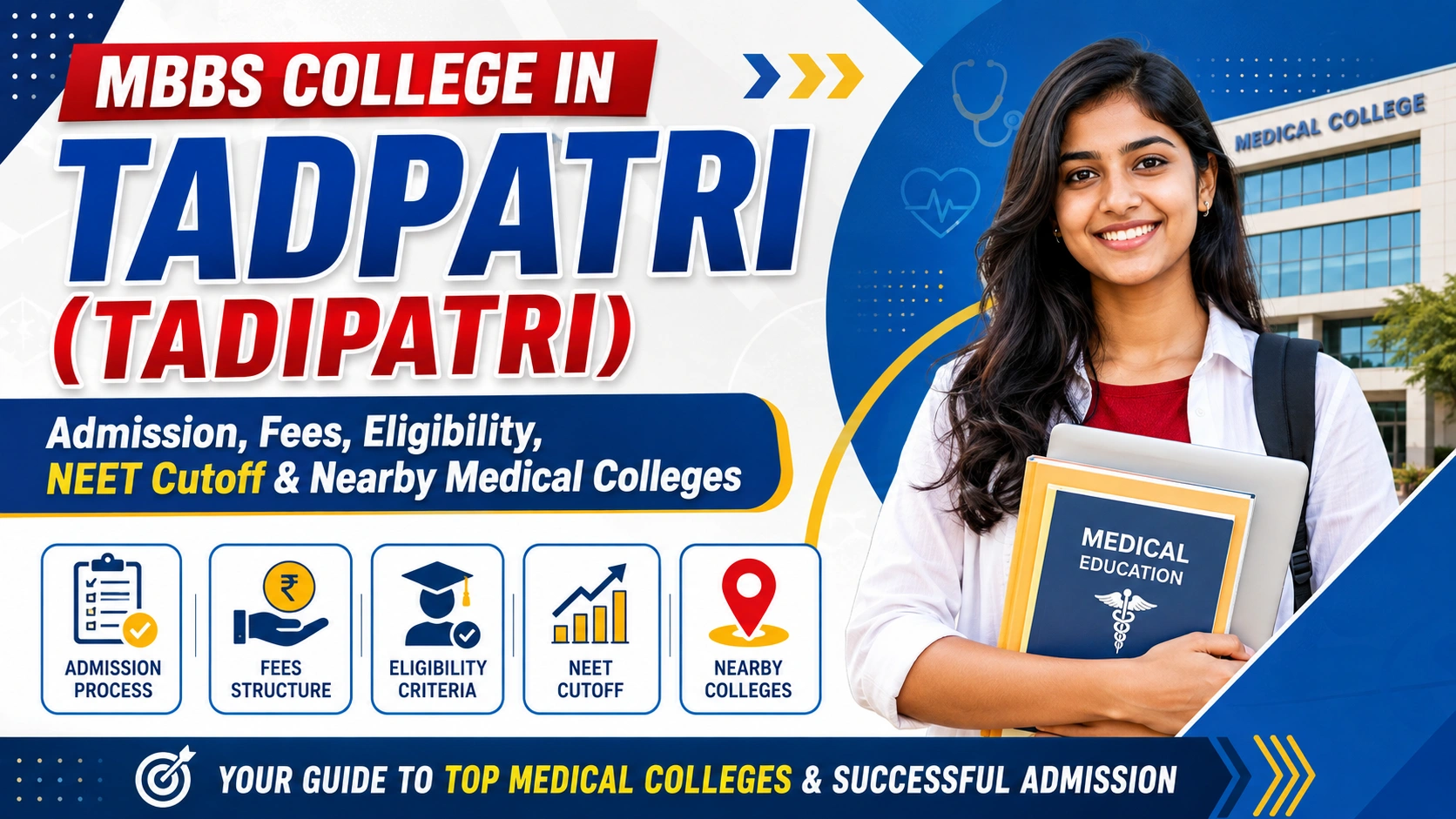 MBBS College in Tadpatri (Tadipatri): Admission, Fees, Eligibility, NEET Cutoff & Nearby Medical Colleges