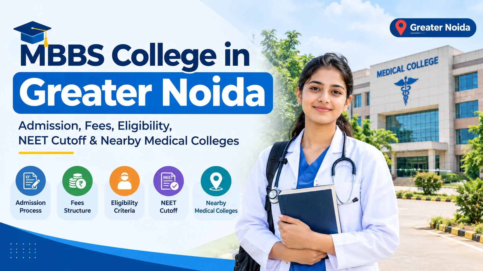 MBBS College in Greater Noida: Admission, Fees, Eligibility, NEET Cutoff & Nearby Medical Colleges