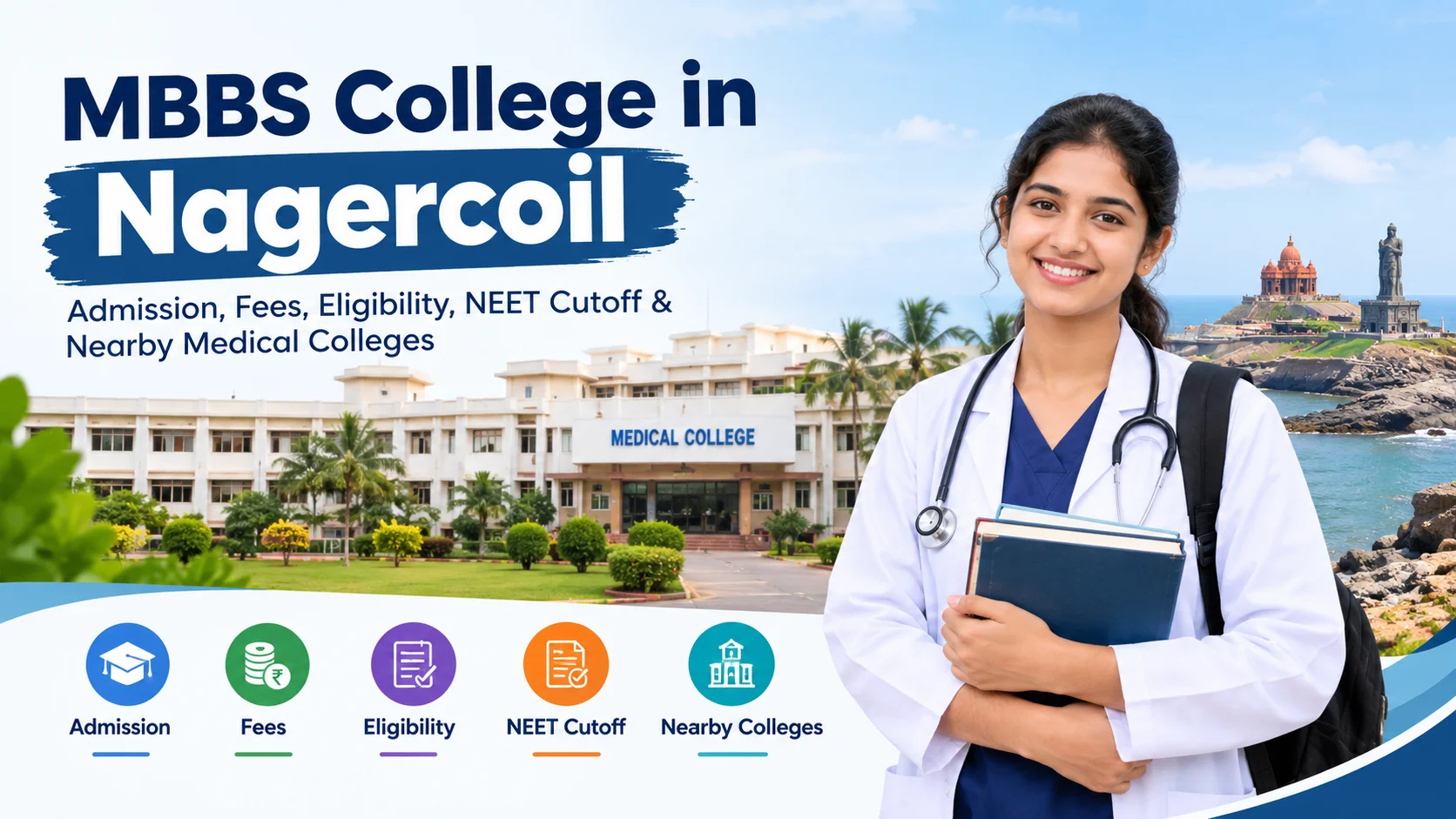 MBBS College in Nagercoil: Admission, Fees, Eligibility, NEET Cutoff & Nearby Medical Colleges
