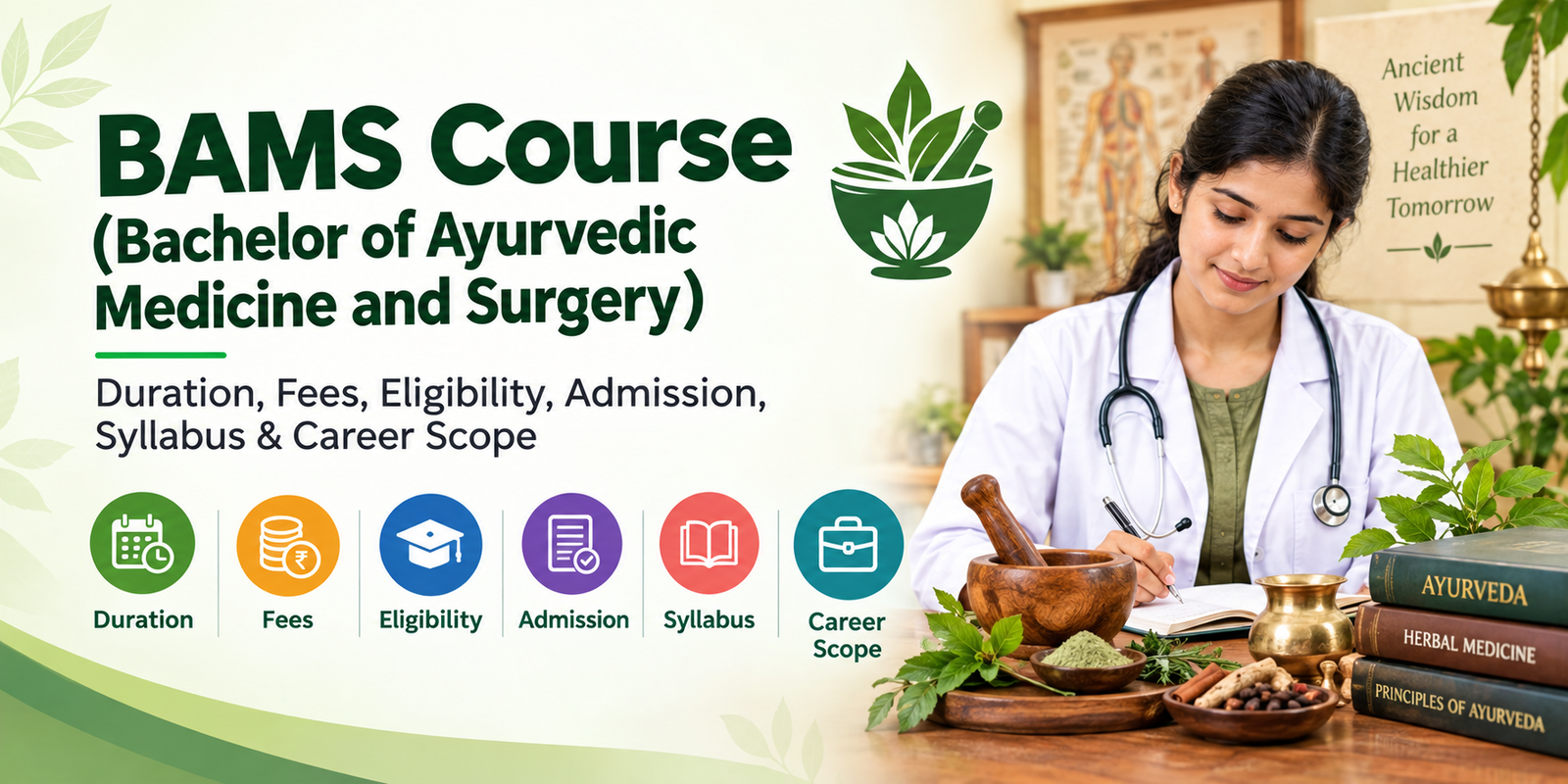 BAMS Course (Bachelor of Ayurvedic Medicine and Surgery): Duration, Fees, Eligibility, Admission, Syllabus & Career Scope