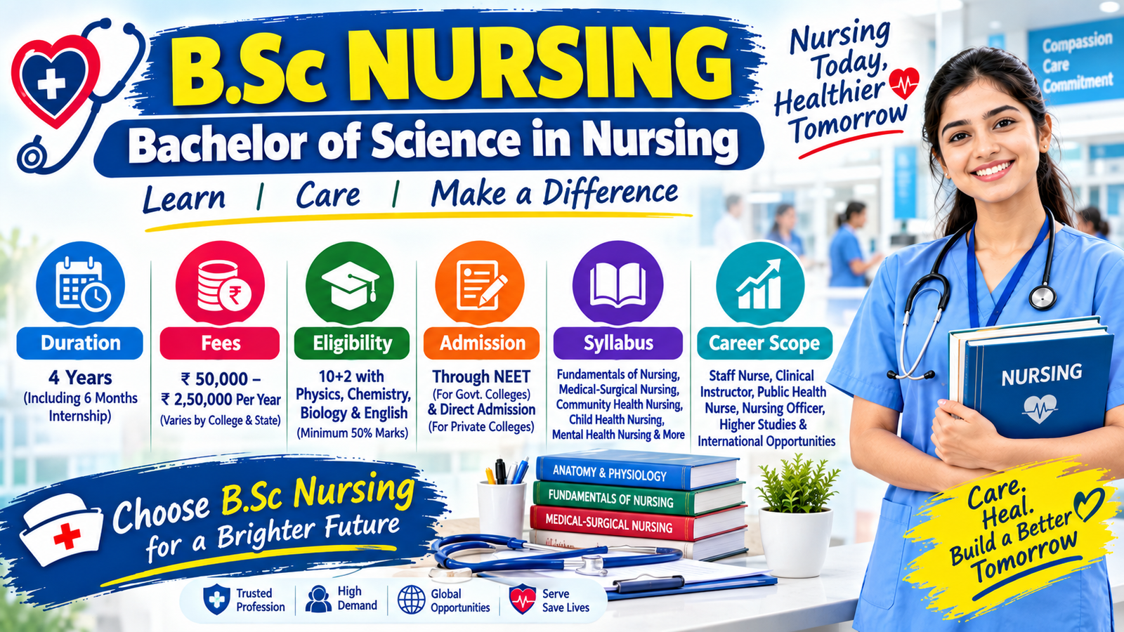 B.Sc Nursing Course (Bachelor of Science in Nursing): Duration, Fees, Eligibility, Admission, Syllabus & Career Scope