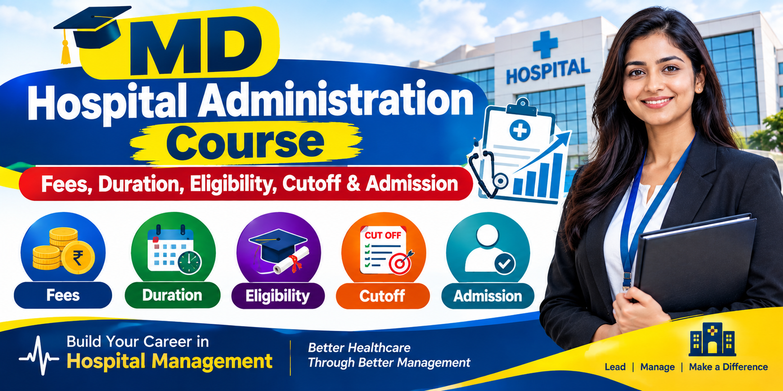MD Hospital Administration Course: Fees, Duration, Eligibility, Cutoff & Admission