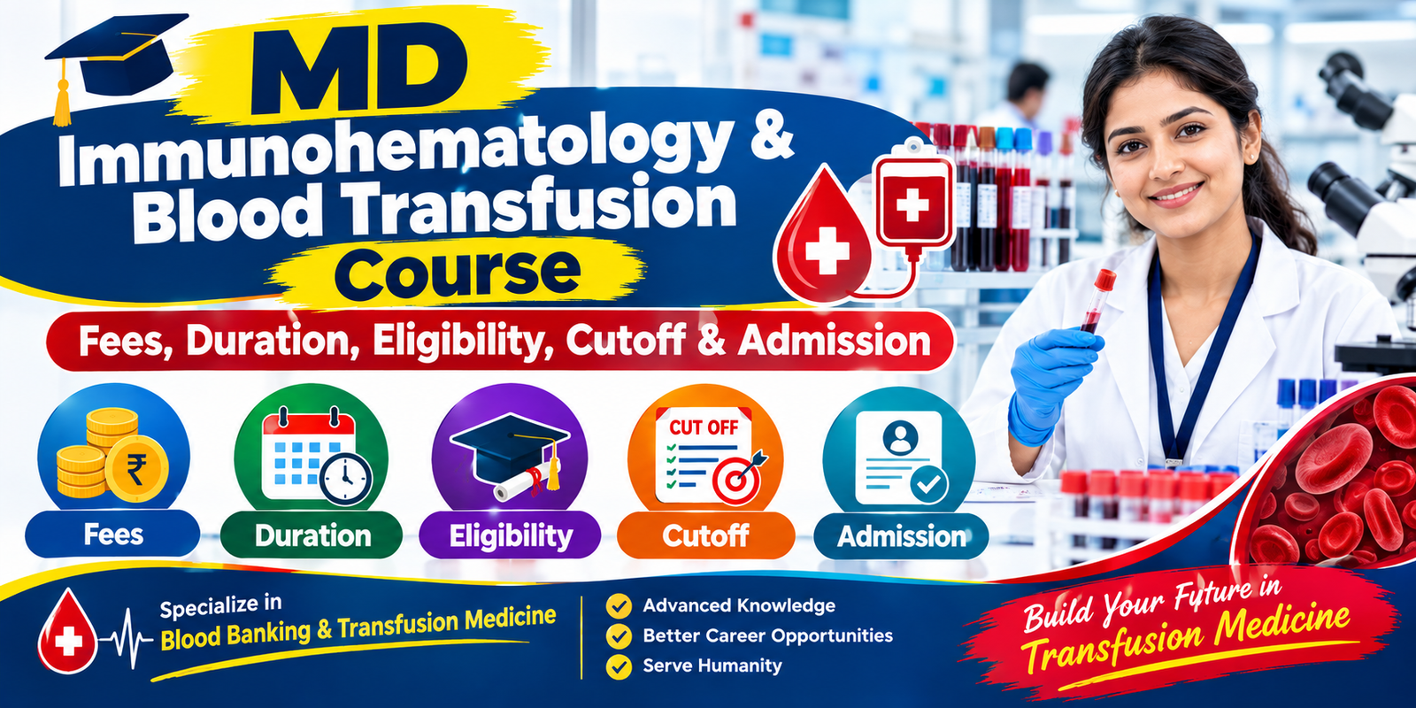 MD Immunohematology & Blood Transfusion Course: Fees, Duration, Eligibility, Cutoff & Admission
