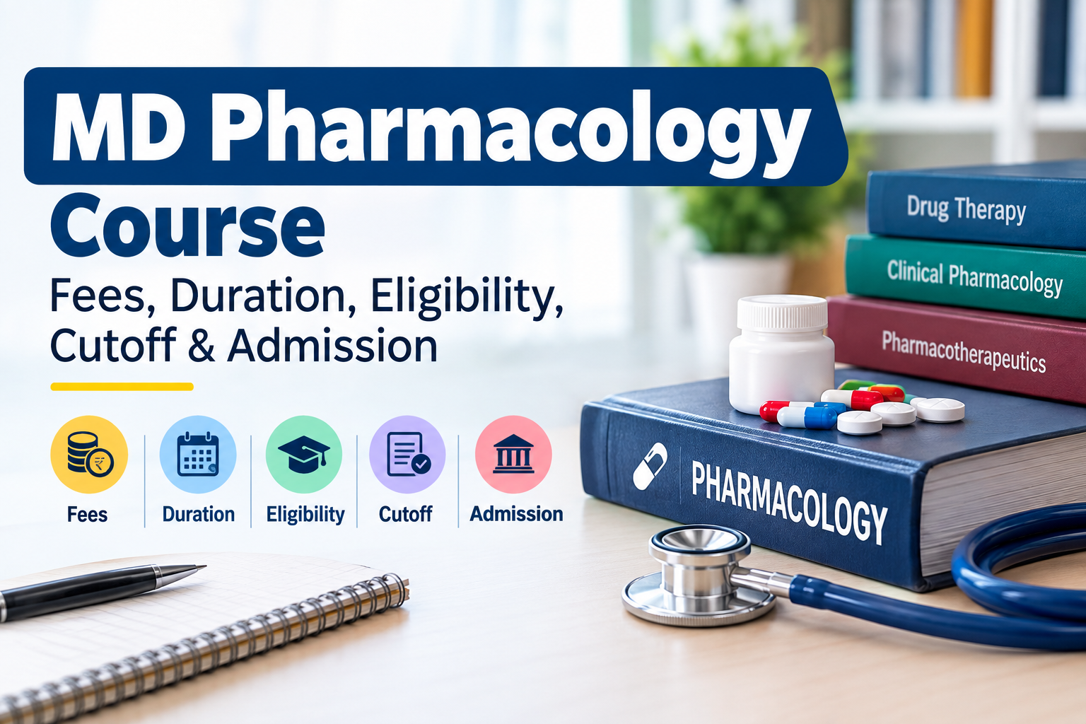 MD Pharmacology Course: Fees, Duration, Eligibility, Cutoff & Admission