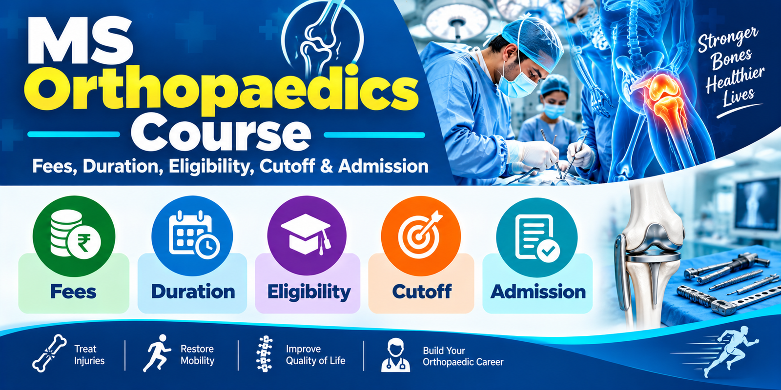 MS Orthopaedics Course: Fees, Duration, Eligibility, Cutoff & Admission