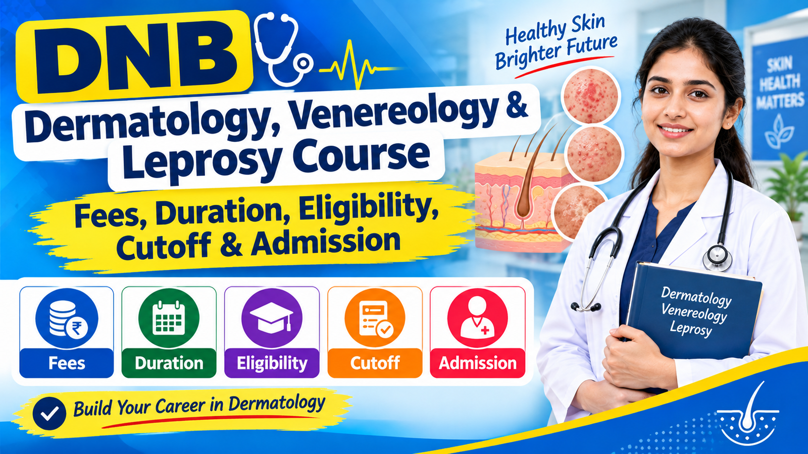 DNB Dermatology, Venereology & Leprosy Course: Fees, Duration, Eligibility, Cutoff & Admission