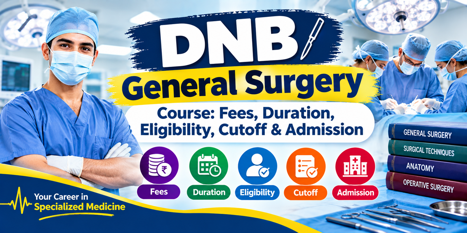 DNB General Surgery Course: Fees, Duration, Eligibility, Cutoff & Admission